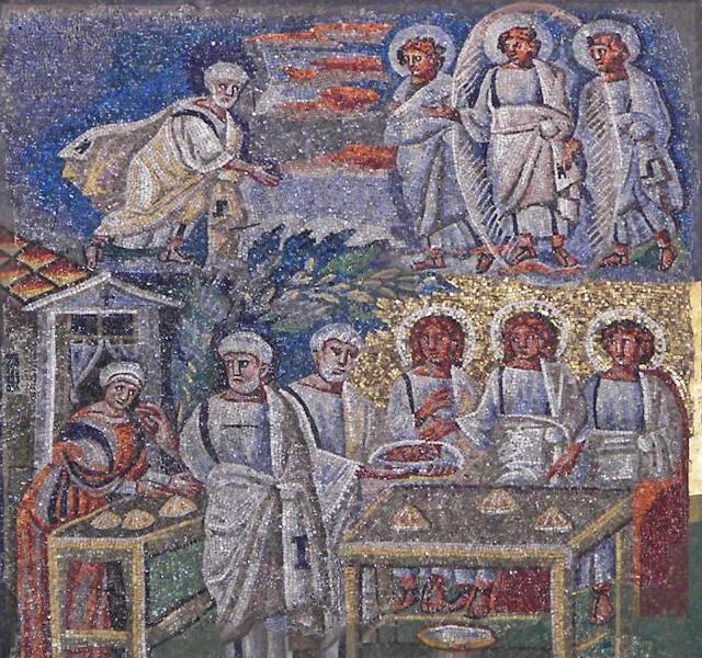 41.3.mosaico del siglo V en el Arco Triunfal de la Basílica Romana de Santa Maria Maggiore