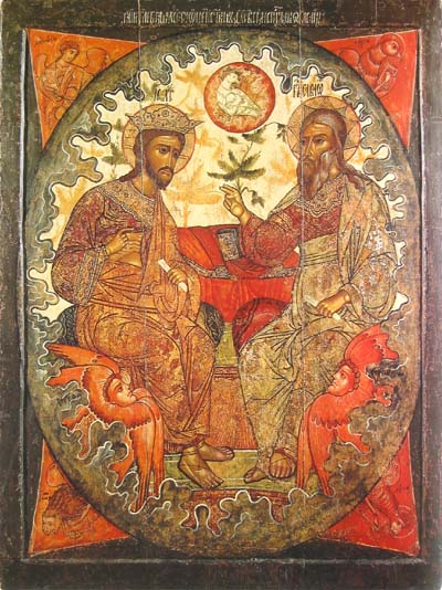 53.2.Trinidad del Nuevo Testamento Siglo XVII  Museo Central de Arte Ruso Antiguo Andrey Rublev Moscu