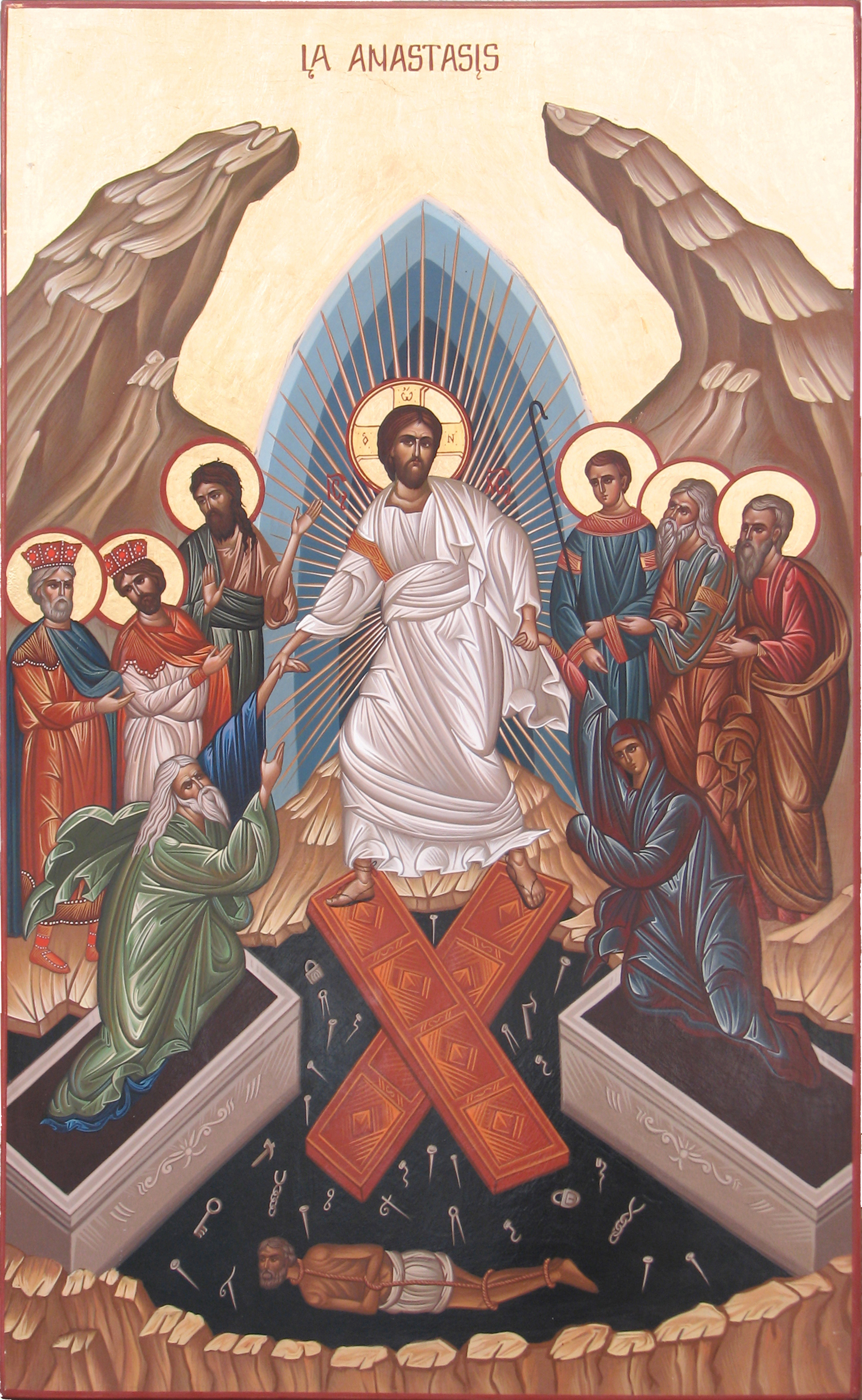 Icono de la Resurrección de Cristo y su Descenso a los Infiernos