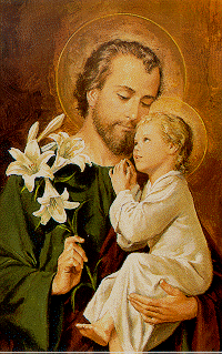 San José, el niño y la vara enflorecida