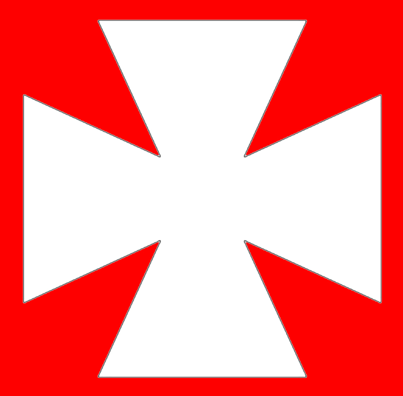 32.7.cruz de malta fondo rojo
